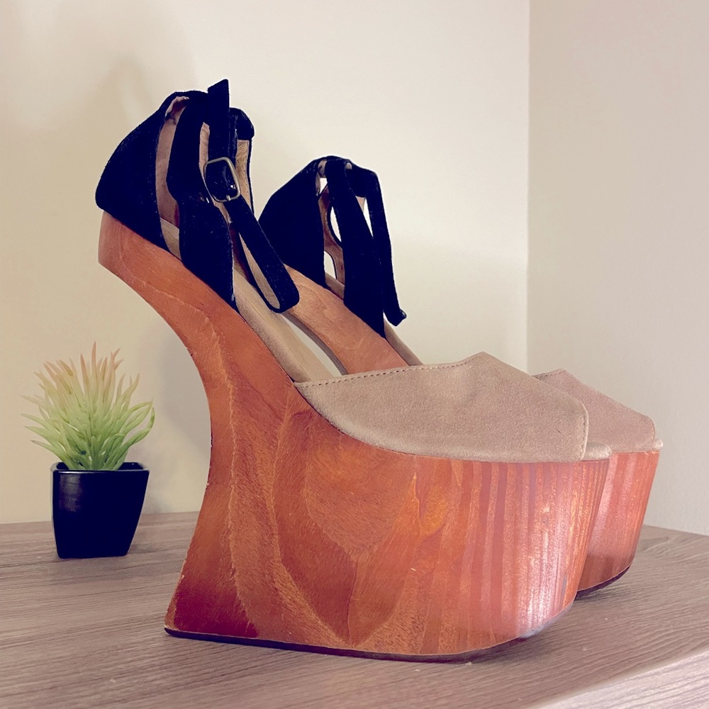 Sold!! Jeffrey Campbell suede platform